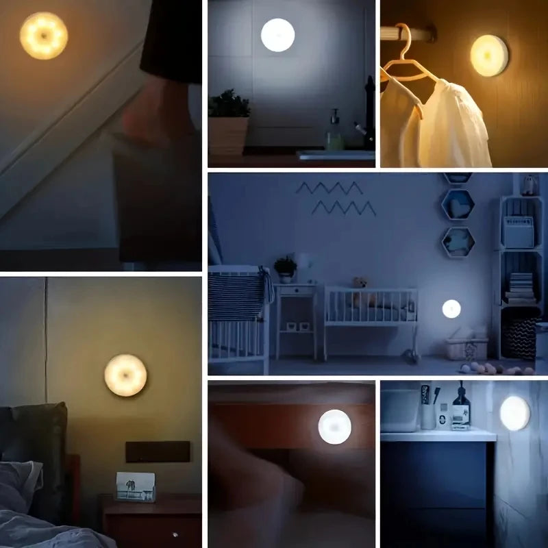 مصباح LED ليلي للمنزل - يضيء تلقائياً عند الحركة، لتوفير الطاقة والأمان  Automatic LED Night Light for Home Safety & Energy Saving