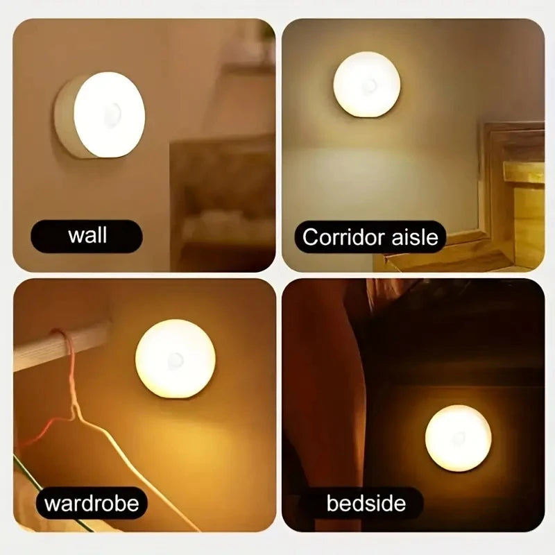 مصباح LED ليلي للمنزل - يضيء تلقائياً عند الحركة، لتوفير الطاقة والأمان  Automatic LED Night Light for Home Safety & Energy Saving