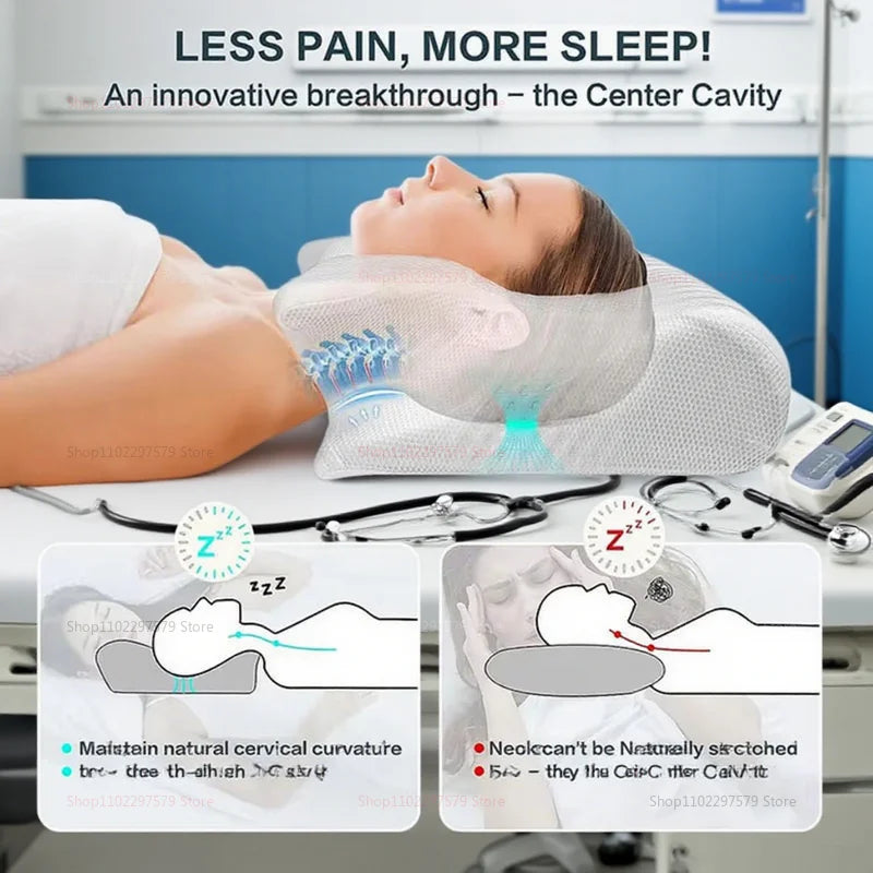 وسادة طبية للنوم تخلصك من آلام الرقبة وتوتر الكتف   The Ultimate Neck Support Pillow for a Restful Night