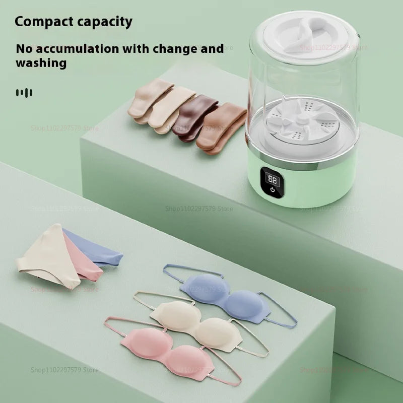 غسالة شخصية محمولة: تنظيف فعال وسريع للملابس الداخلية والجوارب    Mini Portable Washing Machine for Underwear & Socks