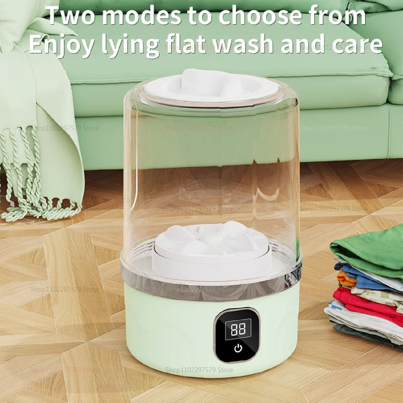 غسالة شخصية محمولة: تنظيف فعال وسريع للملابس الداخلية والجوارب    Mini Portable Washing Machine for Underwear & Socks