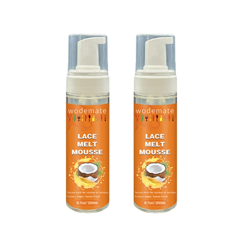 موس إذابة الدانتيل (ليّس)  تثبيت طبيعي قوي، سريع الجفاف، شفاف، وآمن   Lace Melt Mousse  Quick-Drying, Invisible, Firm Hold Mousse for a Natural, Residue-Free, & Safe Finish (200ml)
